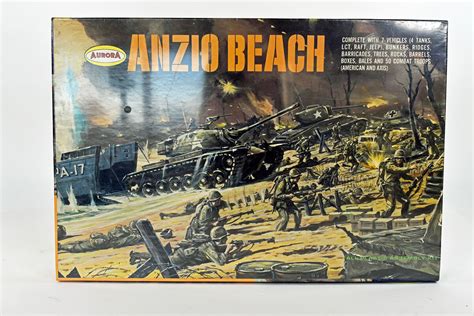 Anzio Beach Plastic Model Sealed Kit 1968 by Aurora