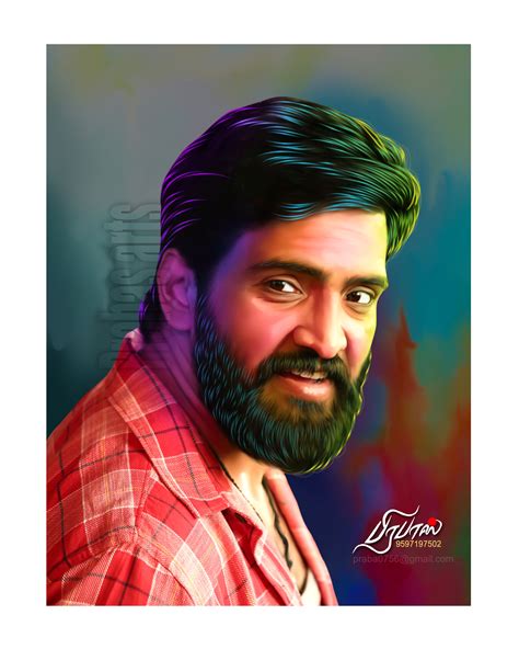 prabas Arts - Santhanam Digital Painting Prabas villupuram