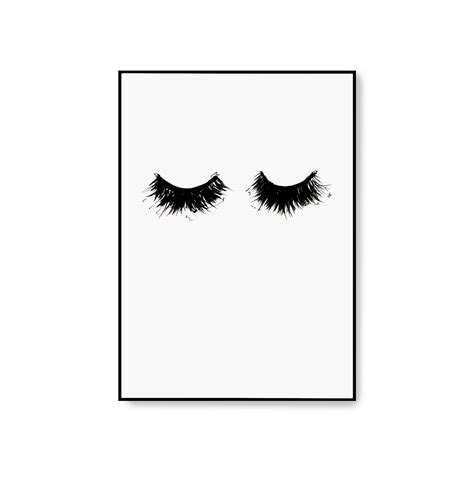 Eye Lashes Printeye Lash Posterwoman Bedroom Decorlashes Etsy