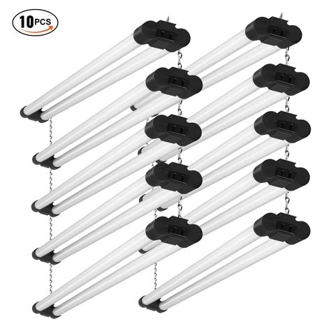 VEVOR 10 Pack 4 FT LED Shop Light 40W Linkable Ceiling Shop Light