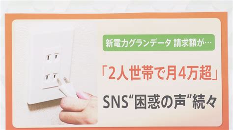 2人世帯で電気代が月4万円？ 新電力会社からの請求にsnsには困惑の声なぜここまで高額に【解説】 Tbs News Dig