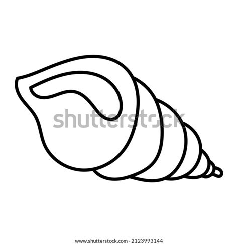 Shell Coloring Page Design Clear Background Stock Vector (Royalty Free ...