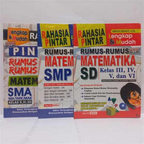 Jual Rahasia Pintar Rumus Rumus Matematika SD SMP SMA PM Shopee