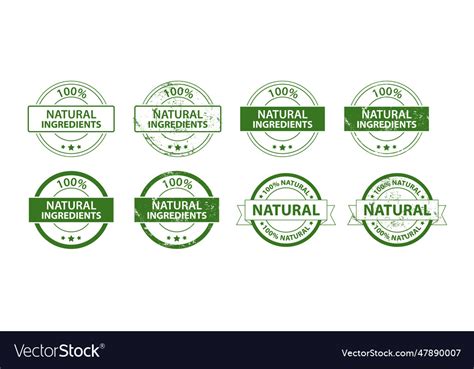 Organic Products Natural Product Eco Emblem Vector Image