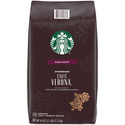 Free Shipping Starbucks Caffe Verona Ground Coffee Dark Roast 40 Oz