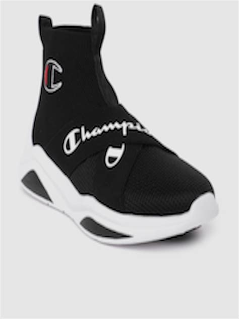 Buy Champion Men Woven Design & Brand Logo Print Mid Top Sneakers - Casual Shoes for Men ...