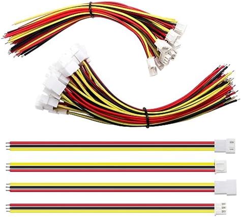 Lyeteung 20 Pairs JST 2 54 XH 3 Pin Connectors Mini Micro JST XH 2 54