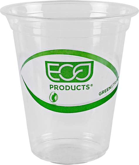 Amazon ECO PRODUCTS GreenStripe Clear Compostable 16oz PLA Plastic