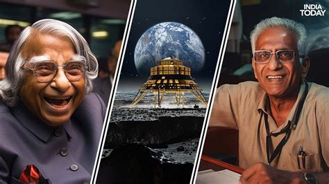 Ai Imagines Kalam Dhawan Sarabhai Celebrating Chandrayaan 3 Moon Landing