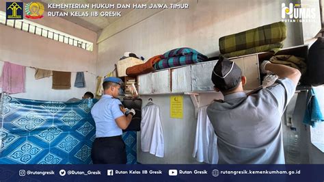 Rutan Gresik Gelar Razia Dadakan Dan Tes Urine Untuk Mencegah Adanya