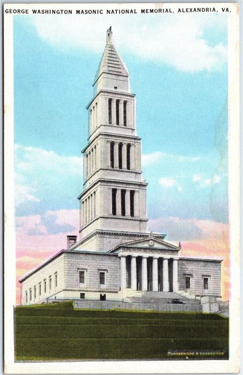 Vintage Postcard George Washington Masonic National Memorial Alexandria