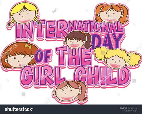 International Day Girl Child Banner Design Stock Vector (Royalty Free ...