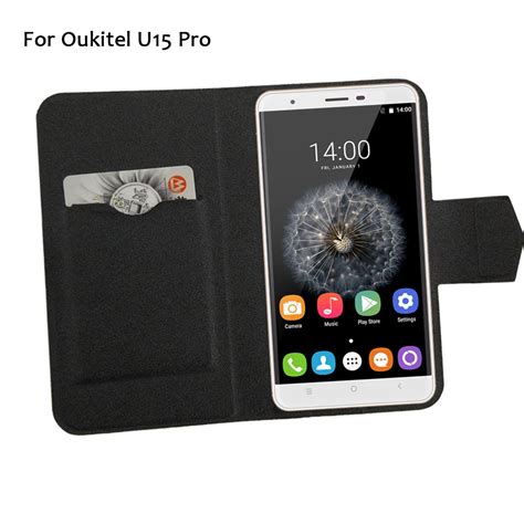 5 Colors Super Oukitel U15 Pro Phone Case Leather Full Flip Phone