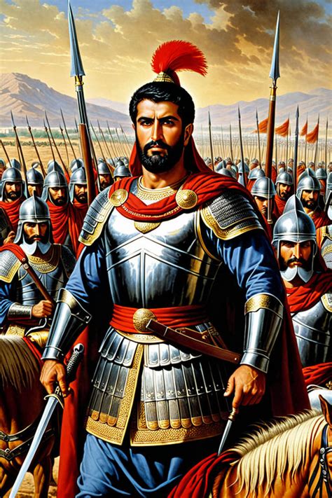 Portrait Of Of Darius Iii Of Persia With His Troops Ready Fo By