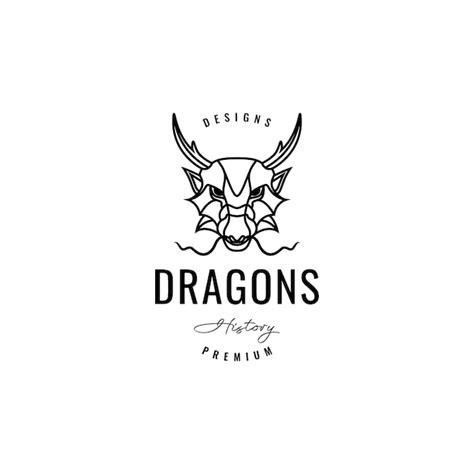 Premium Vector Head Myth Dragon Minimal Logo Design