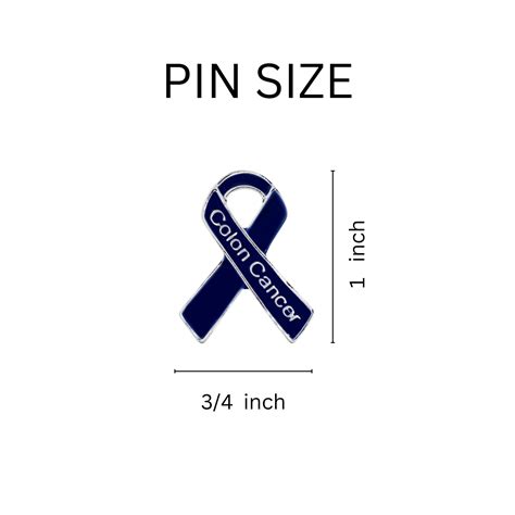 Bulk Colon Cancer Ribbon Pins Blue Colon Cancer Ribbon Lapel Pins For