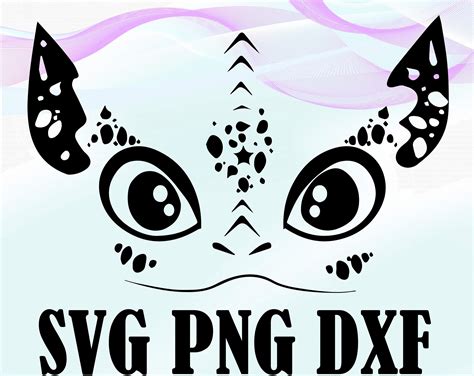 Toothless Dragon Face Svgdxf Png Lightning Svg How To Etsy