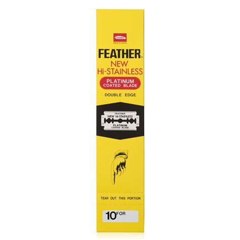 Сменные лезвия Feather Platinum, 200 шт. — купить с доставкой