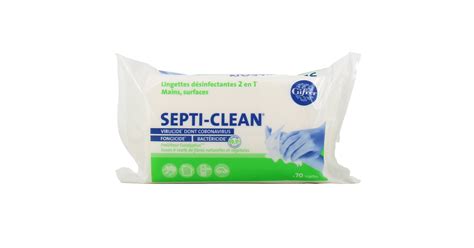 Lingettes désinfectantes mains et surfaces Gifrer Septi Clean