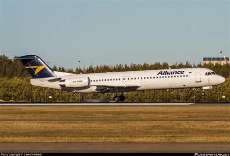 VH FWH Alliance Airlines Fokker 100 F28 Mark 0100 Photo By Daniel