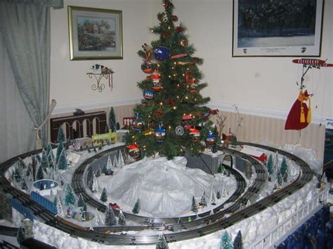 Vintage Christmas Train Set with a Festive Tree