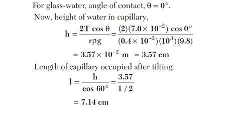 Numerical Problem Based On Capillary Rise Capillarity