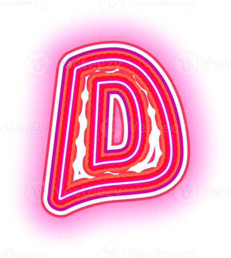 Pink Neon Letter D 33554095 Png