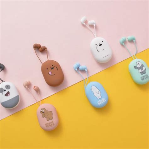 Jual ASESORIS HP MINISO We Bare Bears Headset Earphone Headphone Mic