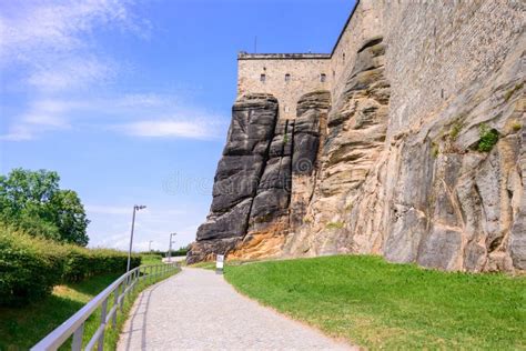 Saxon Switzerland Germany View From The Fortress Koenigstein Stock