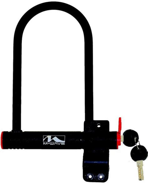Велосипедный замок M-WAVE, U-lock, на ключ, 105 х 255 мм, с защитным ...