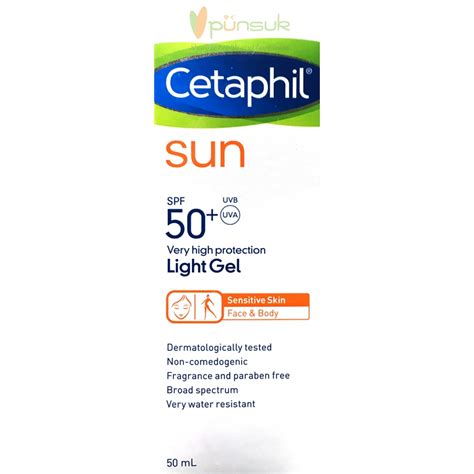 Cetaphil Sun Spf 50 Pa Light Gel Face And Body 50ml เซตาฟิล ซัน เอส