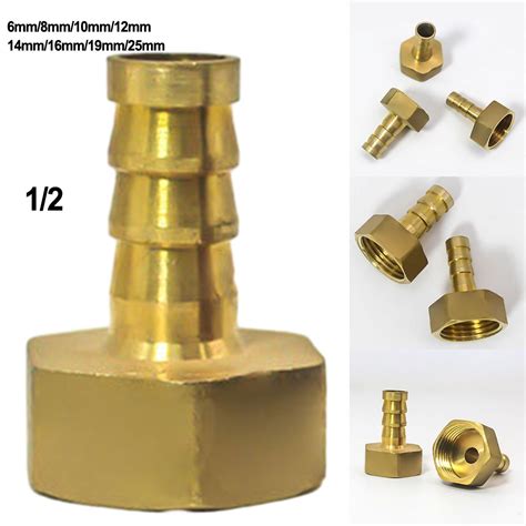 Brass Barb Bsp Female Thread Connector Tail Pipe Hose Fitting 1 2in Rain Darrel