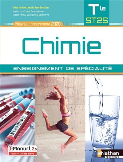 Livre Chimie Enseignement De Sp Cialit Terminale St S Nouveau