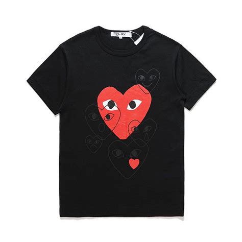 Футболка Comme des Garcons, размер универсальный, цвет черный, cotton ...