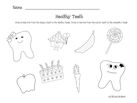 Dental Health Printable Worksheets Tedy Printable Activities