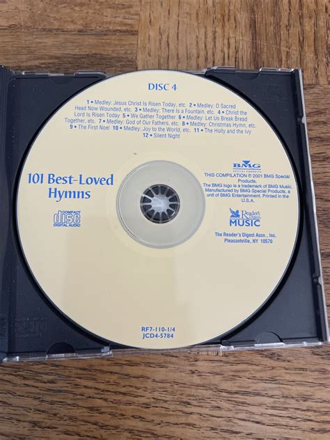 101 Best Loved Hymns Cd Disc 3and4 Only Ebay