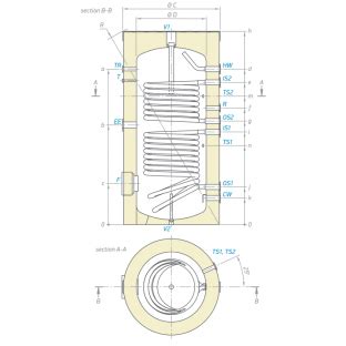 Boiler indirect TESY EV 10 7 2S 300L livrare în Chișinău și Moldova