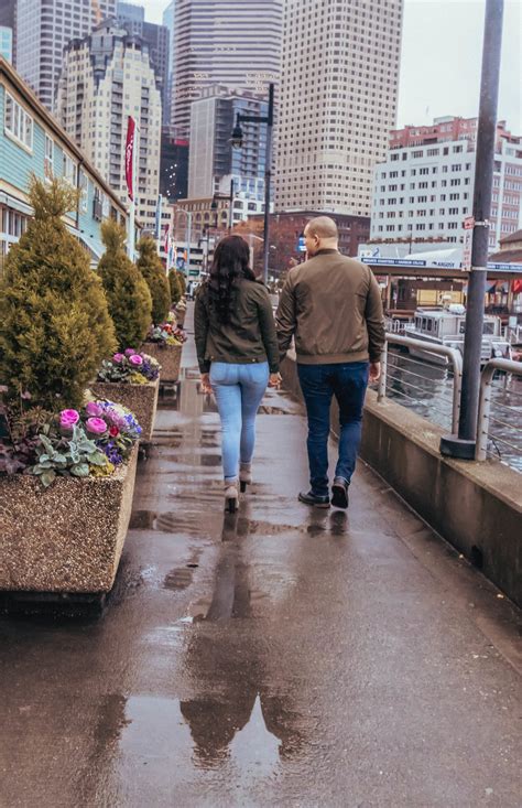 Moody Seattle Pier Session | Seattle Couples Photographer