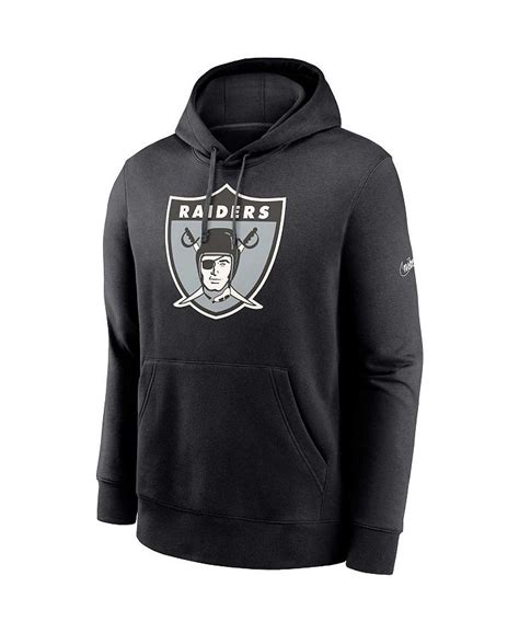 Nike Mens Black Las Vegas Raiders Rewind Club Pullover Hoodie Macys