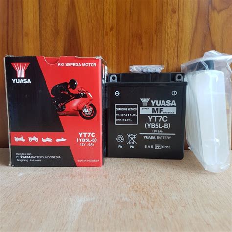 Jual AKI KERING ACCU YUASA YT7C 12V 6AH YB5L B KERING Shopee Indonesia