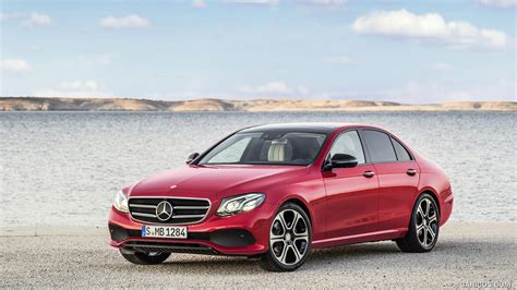 2017 Mercedes Benz E Class E 220 D Avantgarde Night Package Color Hyazinth Red Front Caricos