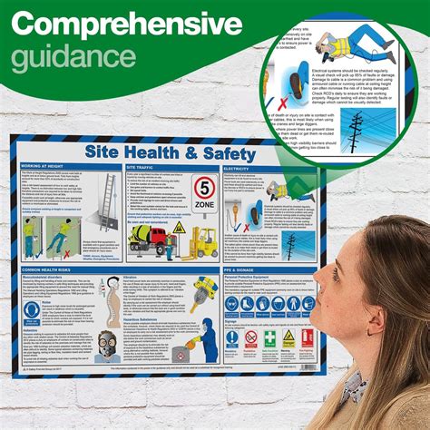 Safety First Aid Laminated Health & Safety Poster 59x42cm - Workplace