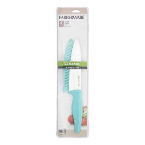 Farberware Cover And Ceramic Knive Aqua 1 Ct Fred Meyer