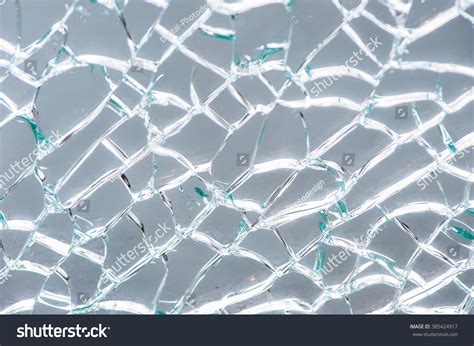 Splintered Glass Laminated Safety Glass Broken Stock Photo 385424917