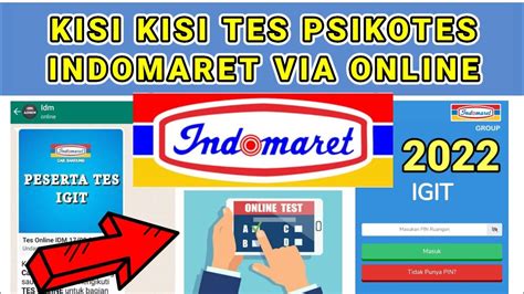 Kisi Kisi Tes Psikotes Indomaret Via Online Tes Indomaret Online