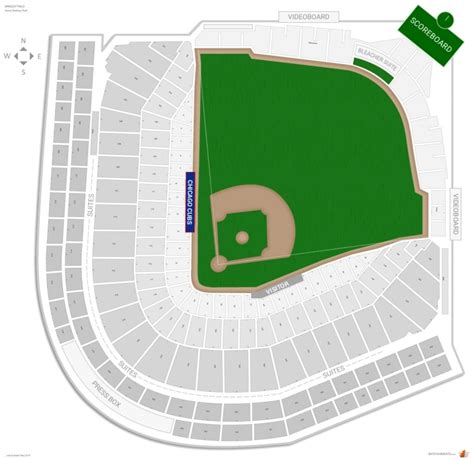 Wrigley Field Concert Seating Chart With Seat Numbers Seating Charts Wrigley Field Wrigley