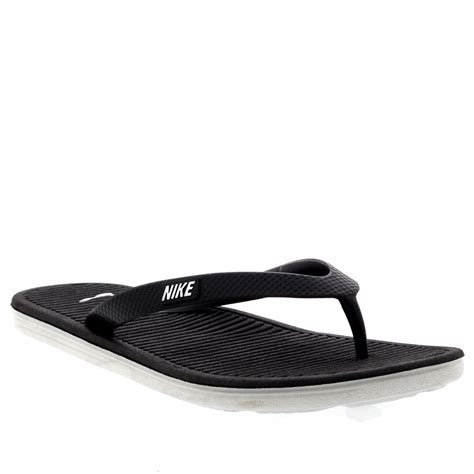 Buy Nike Men S Solarsoft Thong Ii Black White Base Grey Flip Flops Thong Sandals 10 Uk India