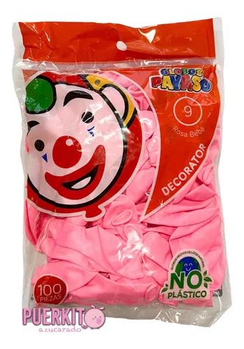 Globos Payaso Color Rosa Beb Pzas