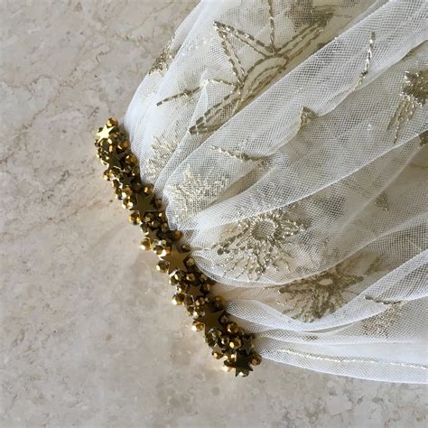 STELLA Star Embroidered Champagne Soft Tulle Embellished Etsy