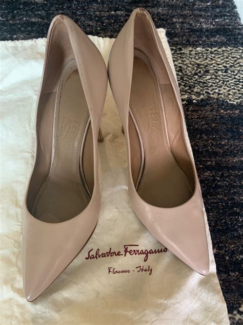 Us Ferragamo Nude Heels Women S Fashion Footwear Heels On Carousell